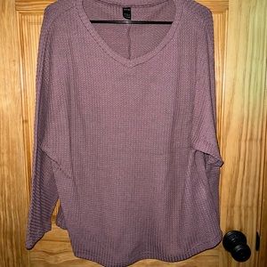 Purple V neck sweater